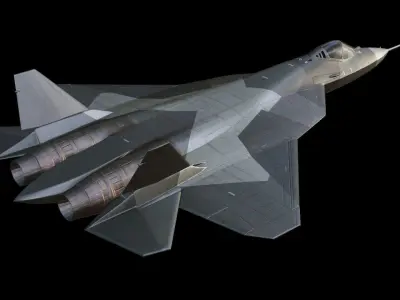 Sukhoi Su-57 Low-poly 3D model