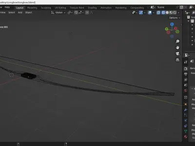 Longbow Free low-poly 3D model