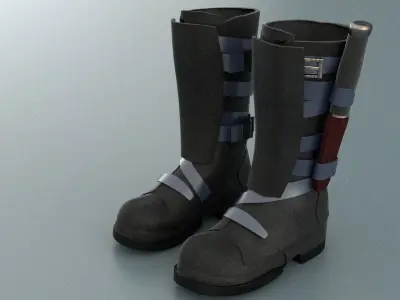 laos Game Military Boot Low-poly 3D model
