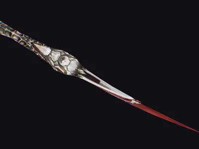 Dagger Bone Short Blade Sharpener Military Wedge Grinding Low-poly 3D model