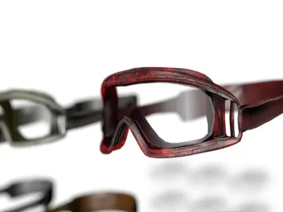 Military Gear Equipment Goggles Game Ready Low-poly 3D model