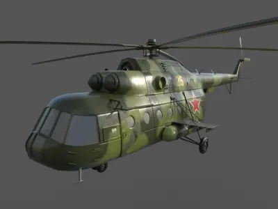 Soviet-Russian helicopter Mi-8 3D model