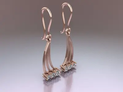  EARRING Jewelery 3D printed model 3D print model