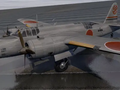 Nakajima Ki-49 Donryu - aka Helen 3D model