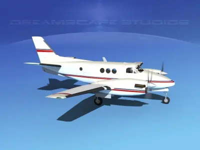 Beechcraft King Air C100 V09 3D model