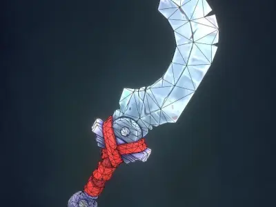 Old Sword Handpainted Free low-poly 3D model