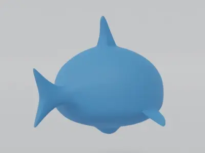 Cartoon Shark Toy 3D model