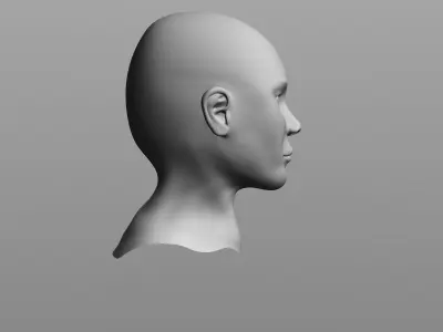 Female Athlete Head 3D model
