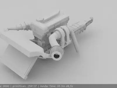 SR20 DET Nissan engine 3D model