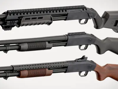 Mossberg 590 Low-poly 3D model