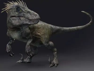 Dinosaur UtahRaptor PBR Project Low-poly 3D model