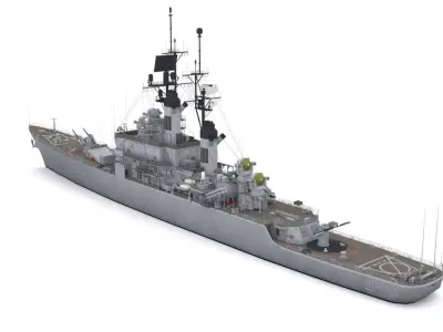 CG 19  -  USS Dale Low-poly 3D model