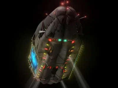 Add Blimp Low-poly 3D model