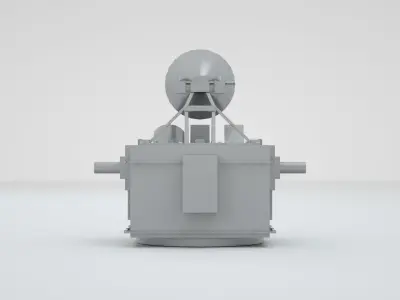 Naval Mk37 Fire Control Director System Mk9 Mod1 Mk25 Antenna 3D model