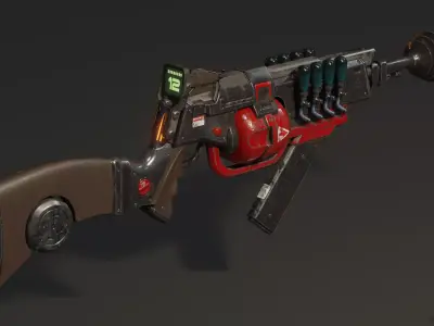 Fusion Rifle Low-poly 3D model