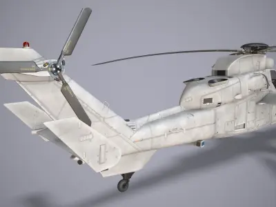  EC-665 Tiger HAD Blank Complex Animation Low-poly 3D model