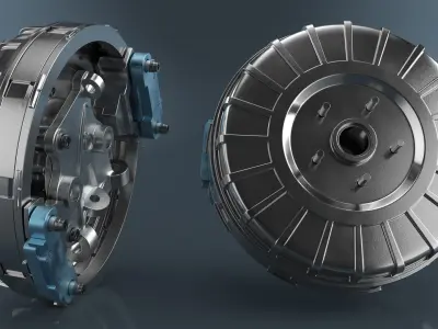In-Wheel Electric Drive Assembly 3D model