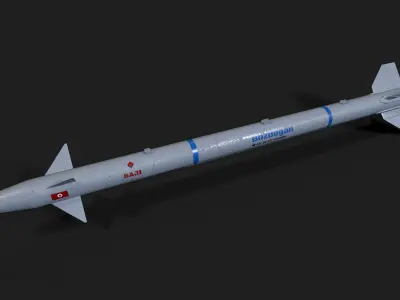 Bozdogan merlin air to air missile Low-poly 3D model