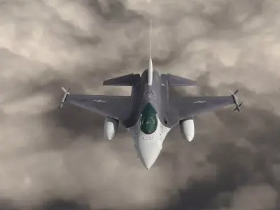 F16C USA Low-poly 3D model