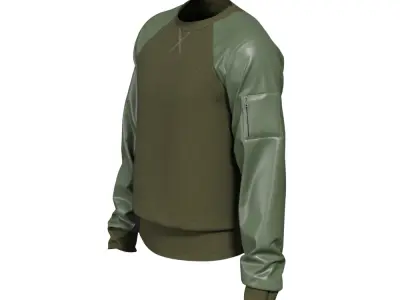 3D Sweater Model with Glossy Sleeves 3D model