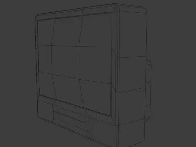 Television tv monitor Free low-poly 3D model