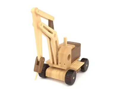 Wooden toy cran 03 3D model