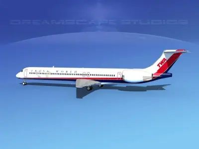 McDonnell Douglas MD83 Trans World Airways 2 3D model