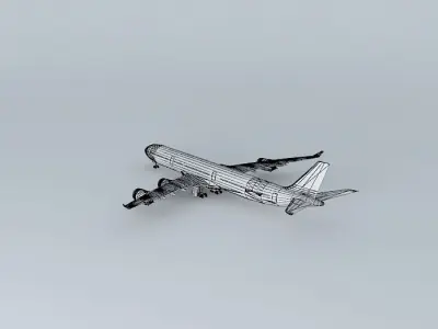 Template Airbus A340500 Free 3D model