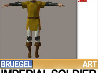 Imperial Soldier Props Bruegel Poser Daz 3D model