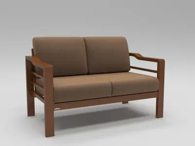 Simply comfortable sofa  Free 3D model