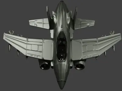 Airplane  militar - Dio 3D model