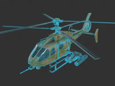 Generic Helicopter Low-poly 3D model