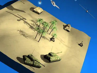 Modern warfare scenario 3D model