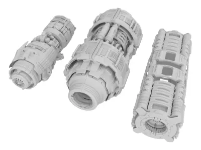 engine Low-poly 3D model