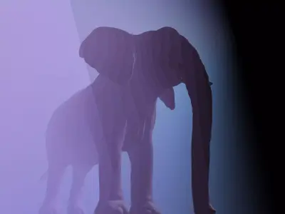 Elephant circus elephant grey 3D model