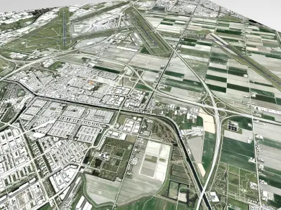 Amsterdam Airport Schiphol 3D model