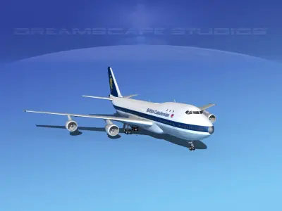 Boeing 747-100 British Caledonian 3D model