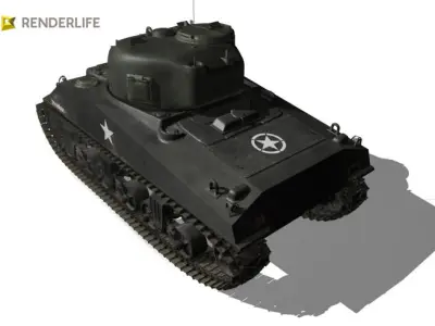 Sherman Tank V 3D model