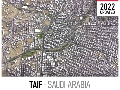 Taif - Downtown Low-poly 3D model