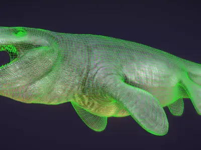 Tylosaurus Low-poly 3D model