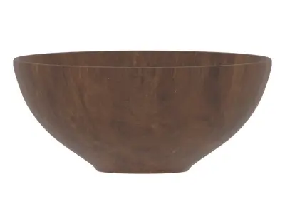 Woodem Bowl Free low-poly 3D model