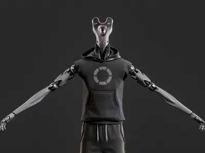 Urban Android - Cyberpunk Robot Free 3D model