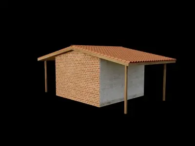 Old Country House - Farm House - Forest House 1 Low-poly 3D model