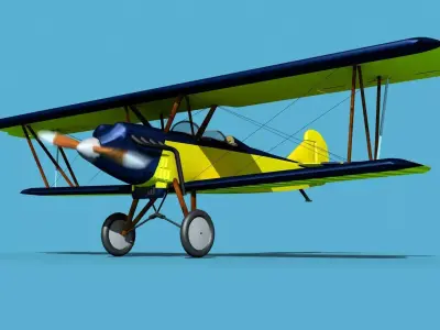 Travelair 2000 V05 3D model