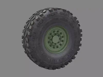 Military vehicle Tyre 3d Model 3D model