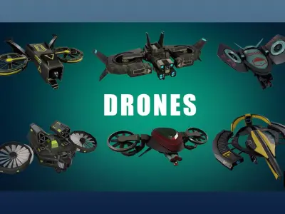 Optimized 3D Drone Models - Game-Ready and Low-Poly Low-poly 3D model