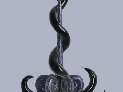 Fantasy Dragon Sword Low-poly 3D model