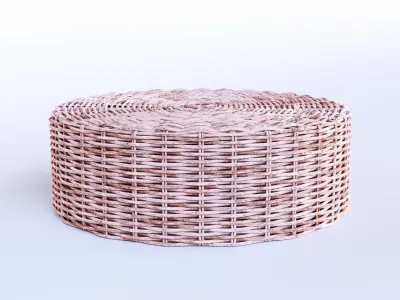Rattan Patio Coffee Table 3D model