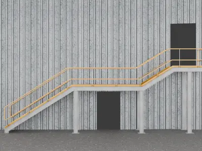 staircase 003 3D model 3D model 3D model