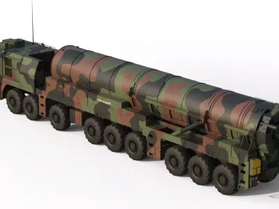 Hyunmoo 5  South Korean ballistic missile 3D model